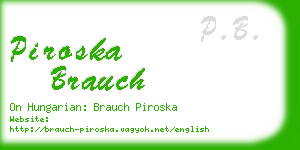 piroska brauch business card